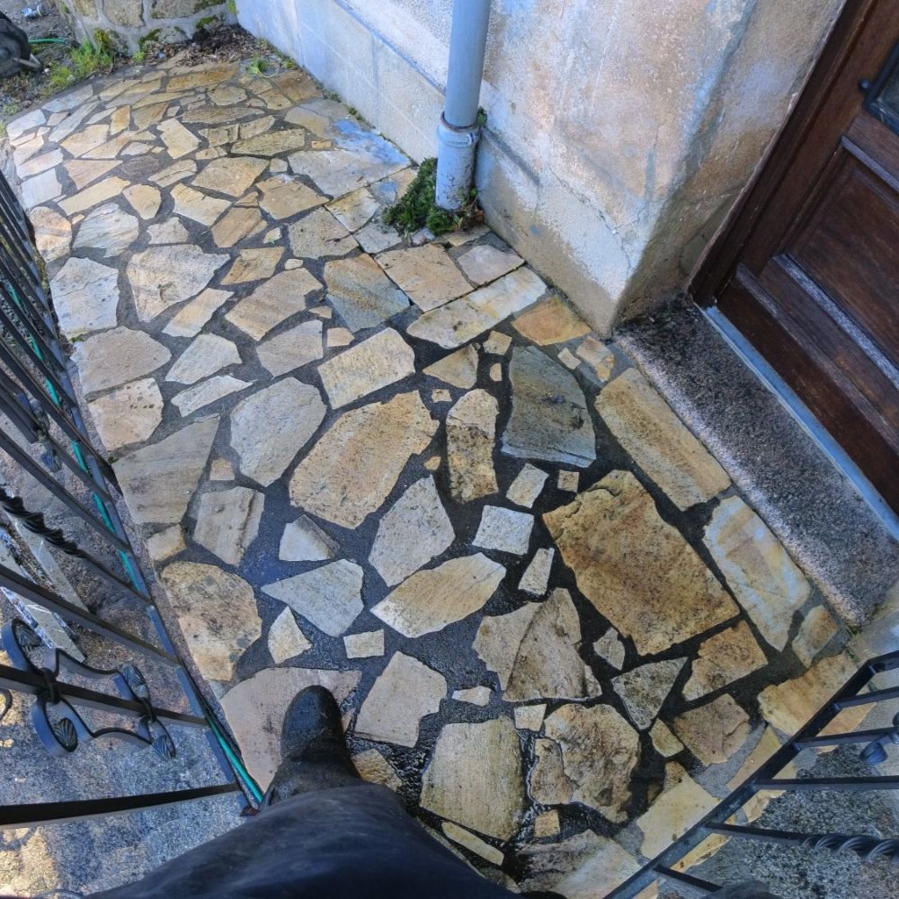 before pressure washing
